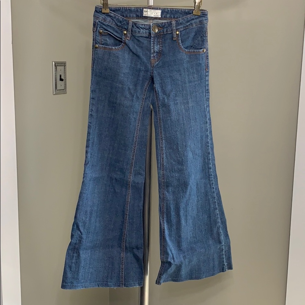 Free People ultra wide flare leg